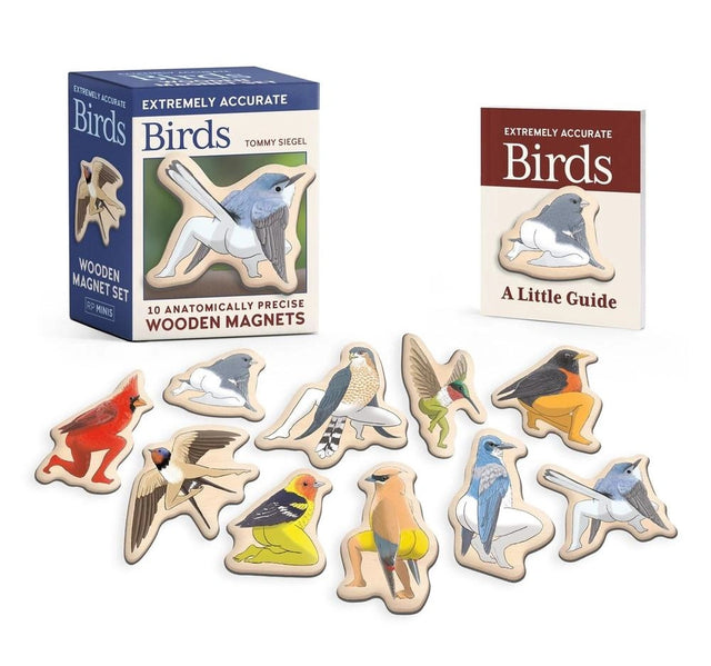 Extremely Accurate Birds Wooden Magnet Set