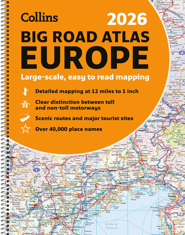 Collins Big Road Atlas Europe 2026 (A3 Spiral)
