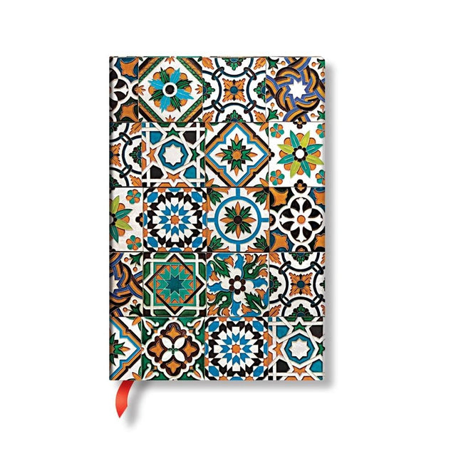 Porto (Portuguese Tiles) Mini Hardback Address Book (Elastic Band Closure)