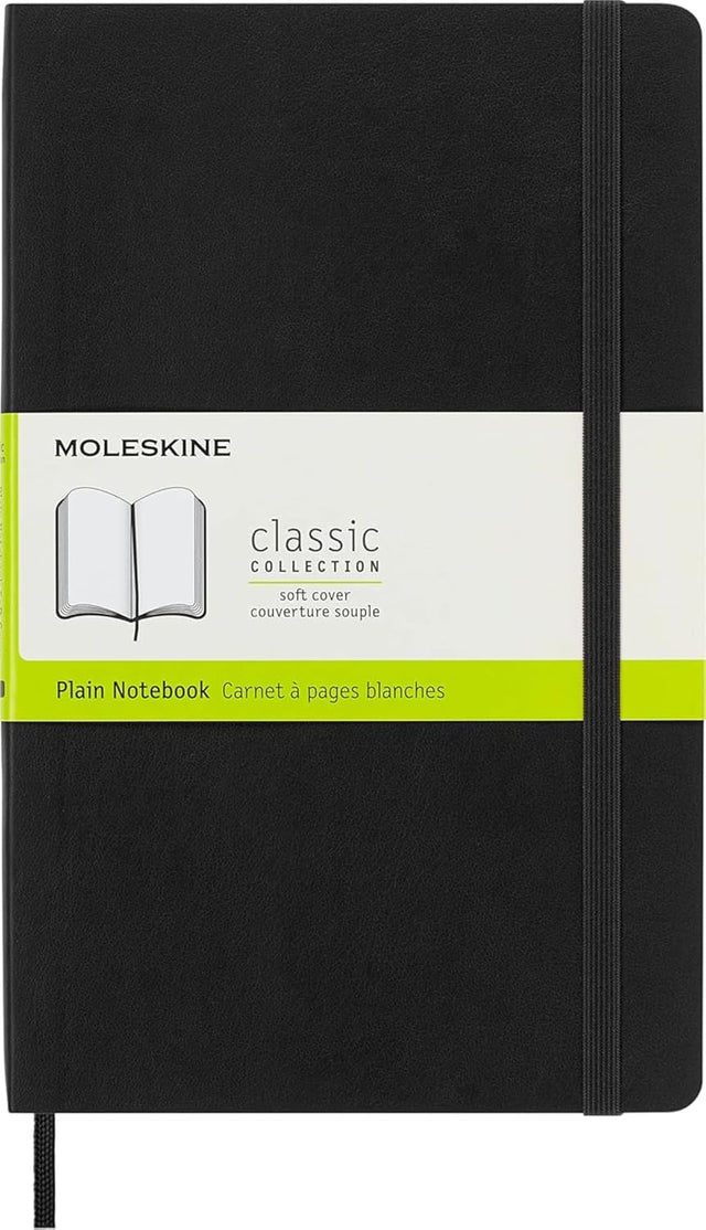 Moleskine Soft Large Plain Notebook Black