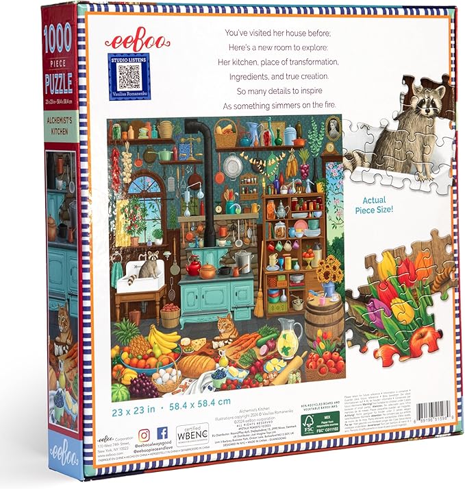 eeBoo: Alchemists Kitchen Square Puzzle - 1000pc