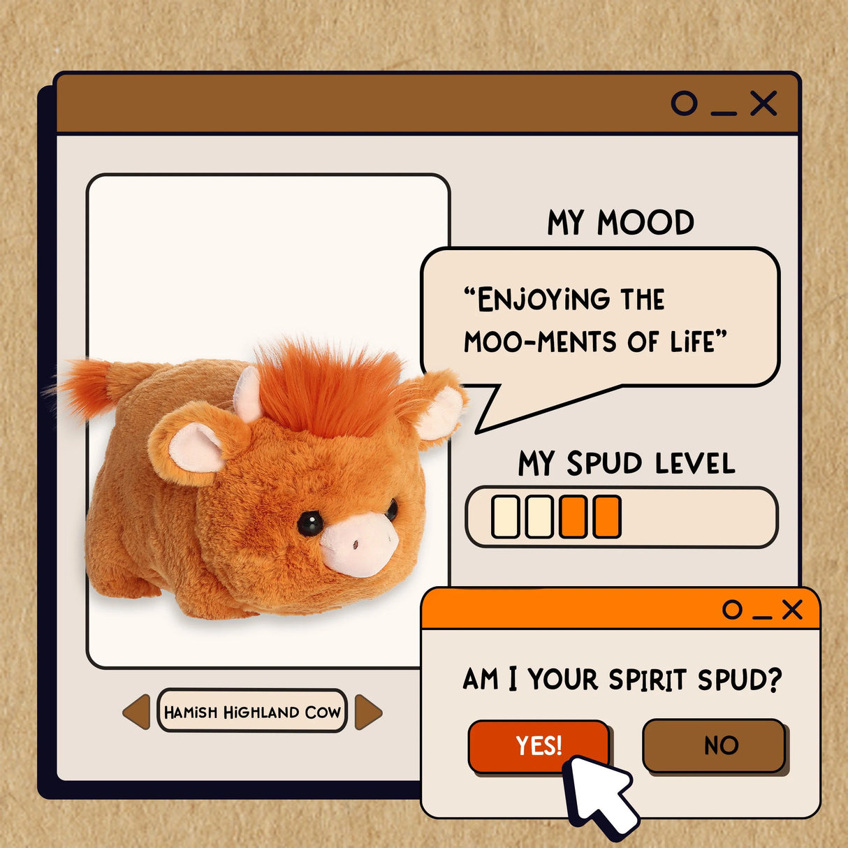 Aurora Spudsters - Hamish Highland Cow (25cm)