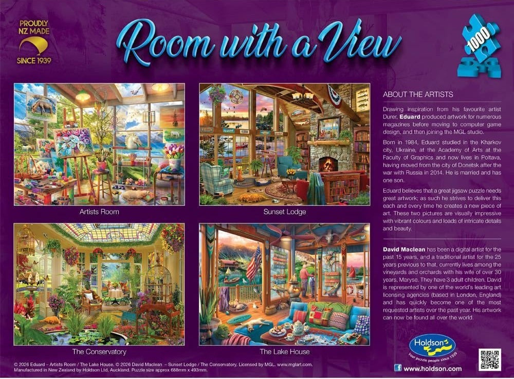 Room with a View: 1000pc Puzzle - Sunset Lodge