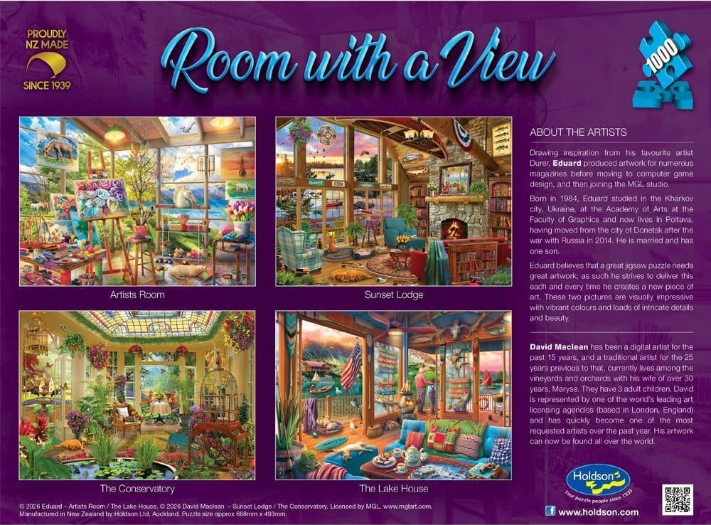 Room with a View: 1000pc Puzzle - The Conservatory