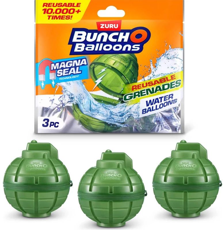Zuru Bunch O Balloons: Reusable Water Balloons 3 Pack - Grenade