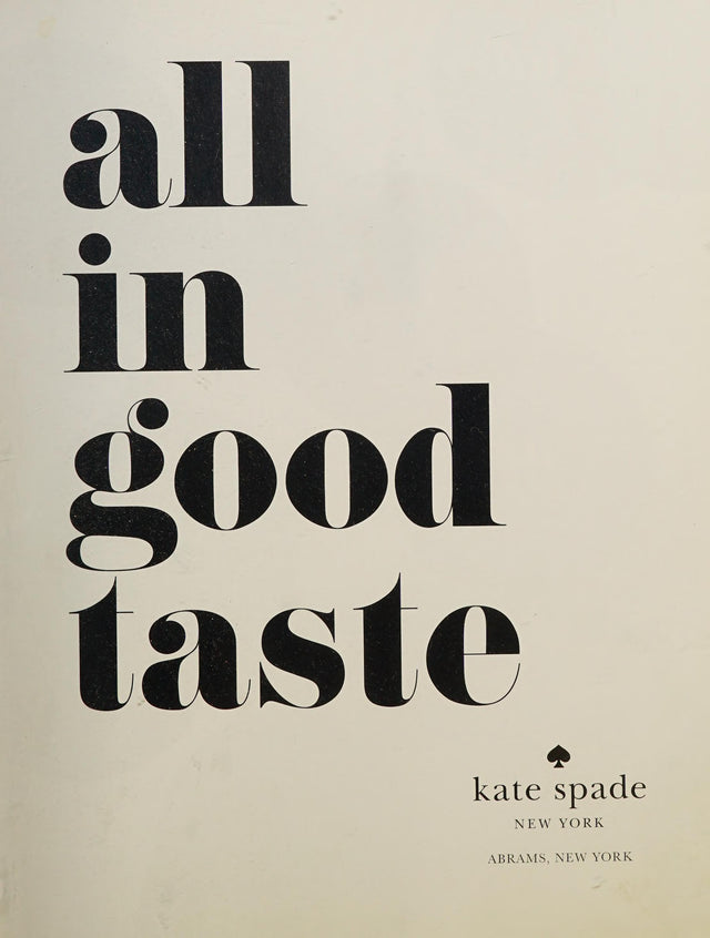 kate spade new york: all in good taste