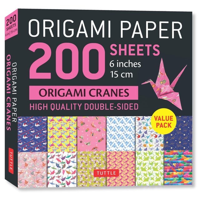 Origami Paper 200 sheets Origami Cranes 6" (15 cm)