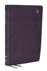 NET Bible, Large Print Thinline with Cross References, Purple Leathersoft, Comfort Print (Thumb Indexed)
