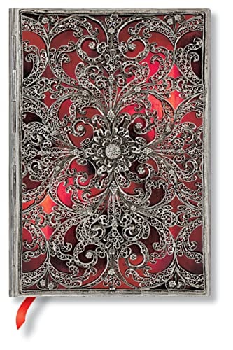 Garnet (Silver Filigree Collection) Midi Lined Softcover Flexi Journal