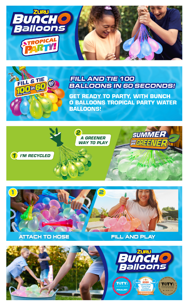 Zuru Bunch O Balloons: Tropical - 100 Balloons