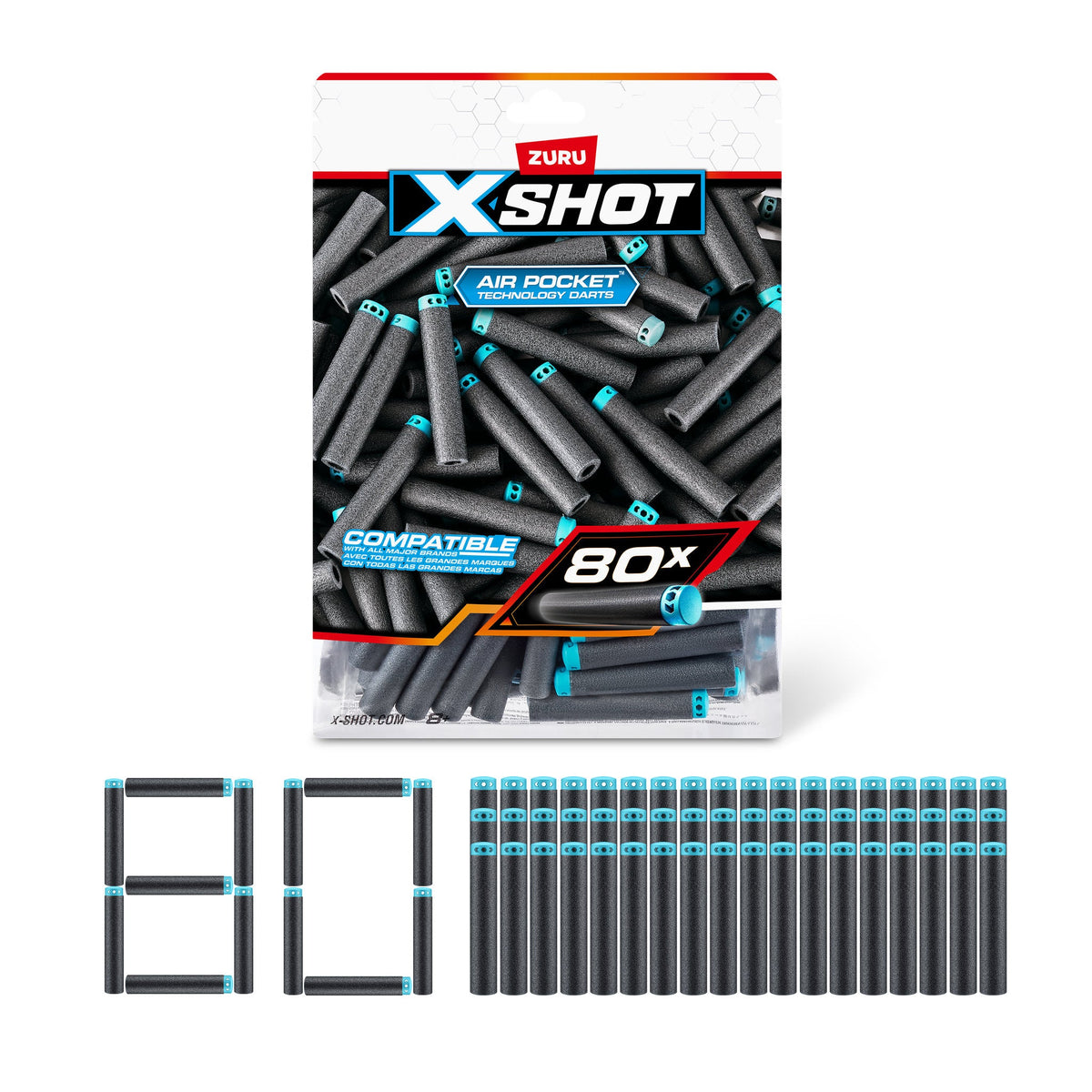 Zuru XShot: Excel Dart Refill - 80 Pack