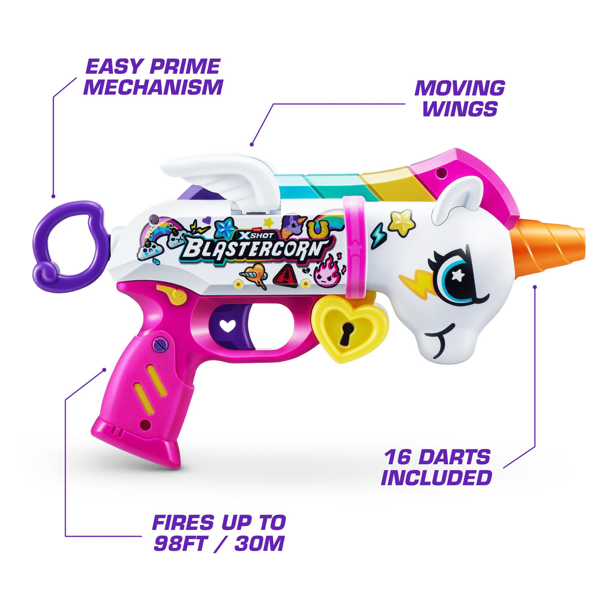 Zuru XShot: Blastercorn Unicorn Blaster With 16 Darts