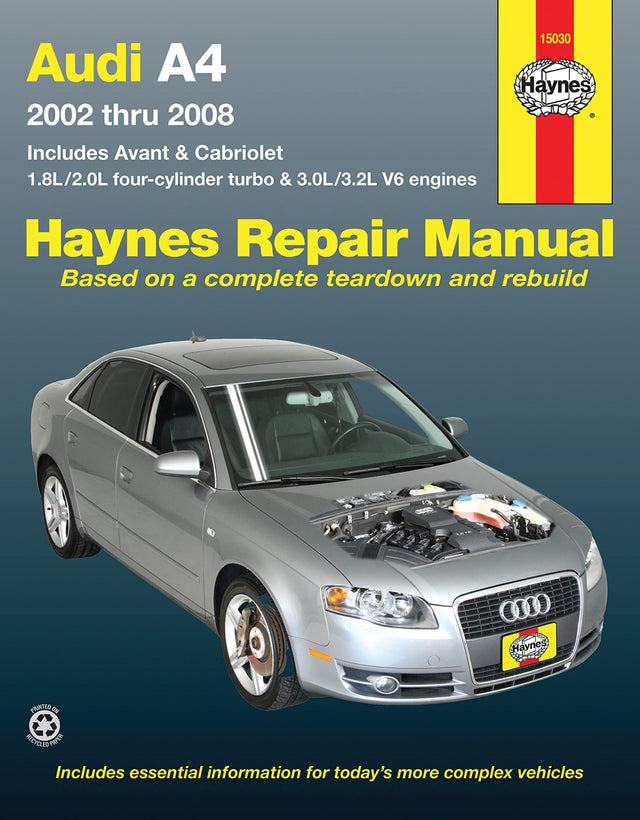 Audi A4 Sedan, Avant, & Cabriolet (2002-2008) Haynes Repair Manual (USA)