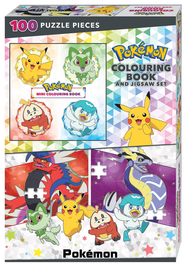 Pokémon: Colouring Book and Jigsaw Set (100 Pieces)