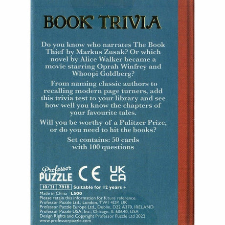 Professor Puzzle: Book Trivia
