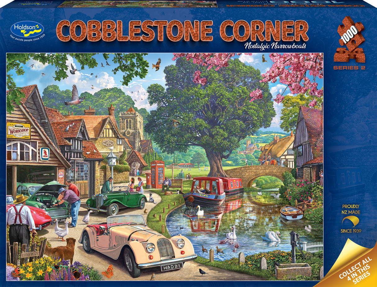 Cobblestone Corner Series 2: 1000pc Jigsaw Puzzle - Nostalgic Narrowboats