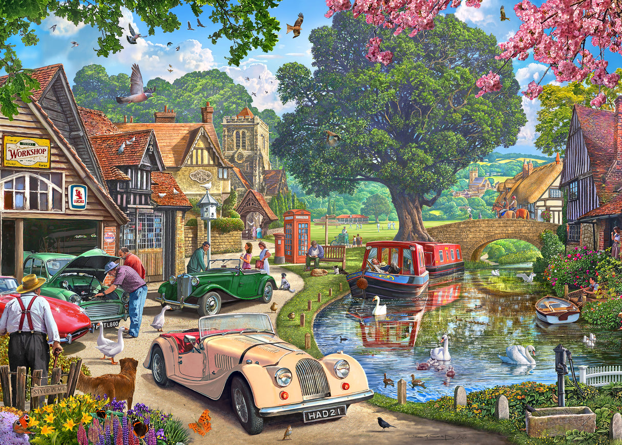 Cobblestone Corner Series 2: 1000pc Jigsaw Puzzle - Nostalgic Narrowboats