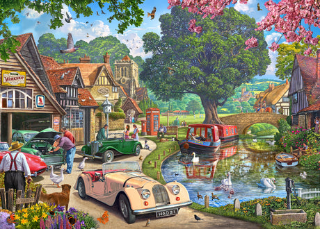 Cobblestone Corner Series 2: 1000pc Jigsaw Puzzle - Nostalgic Narrowboats