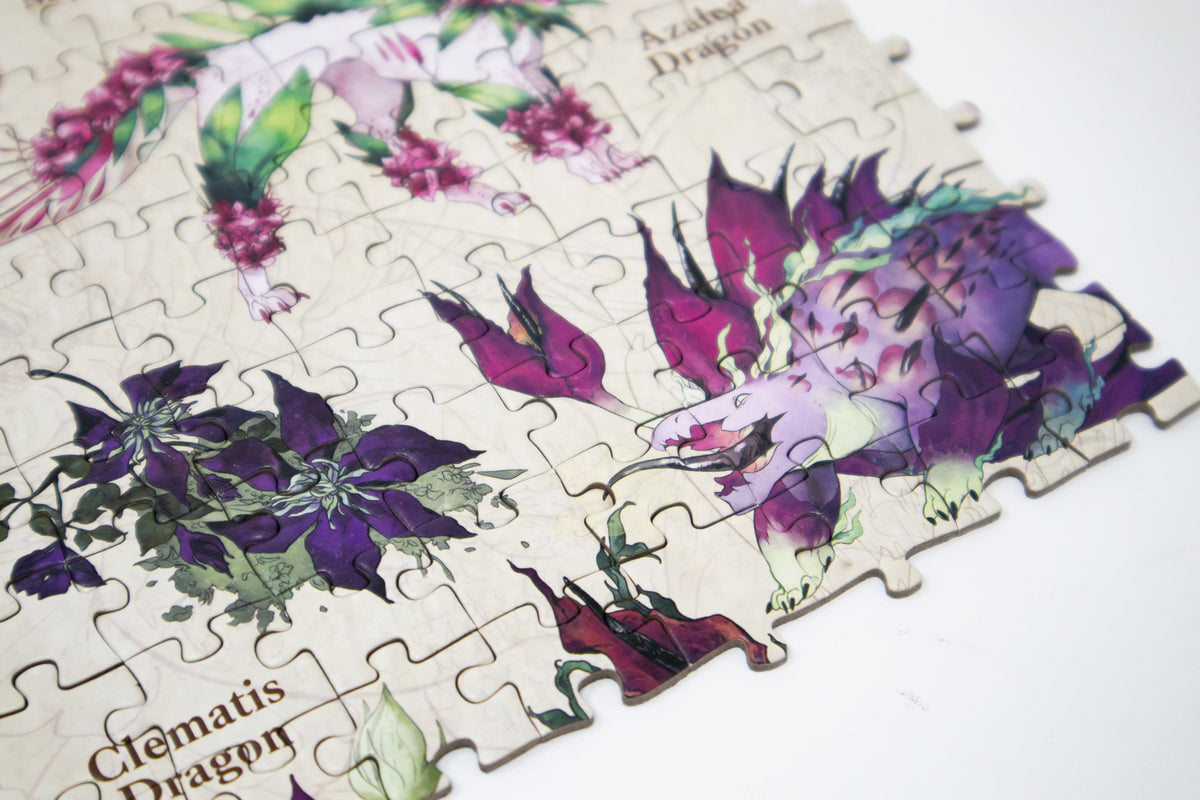 Hit Point Press: Floral Dragons 1000 Piece Puzzle