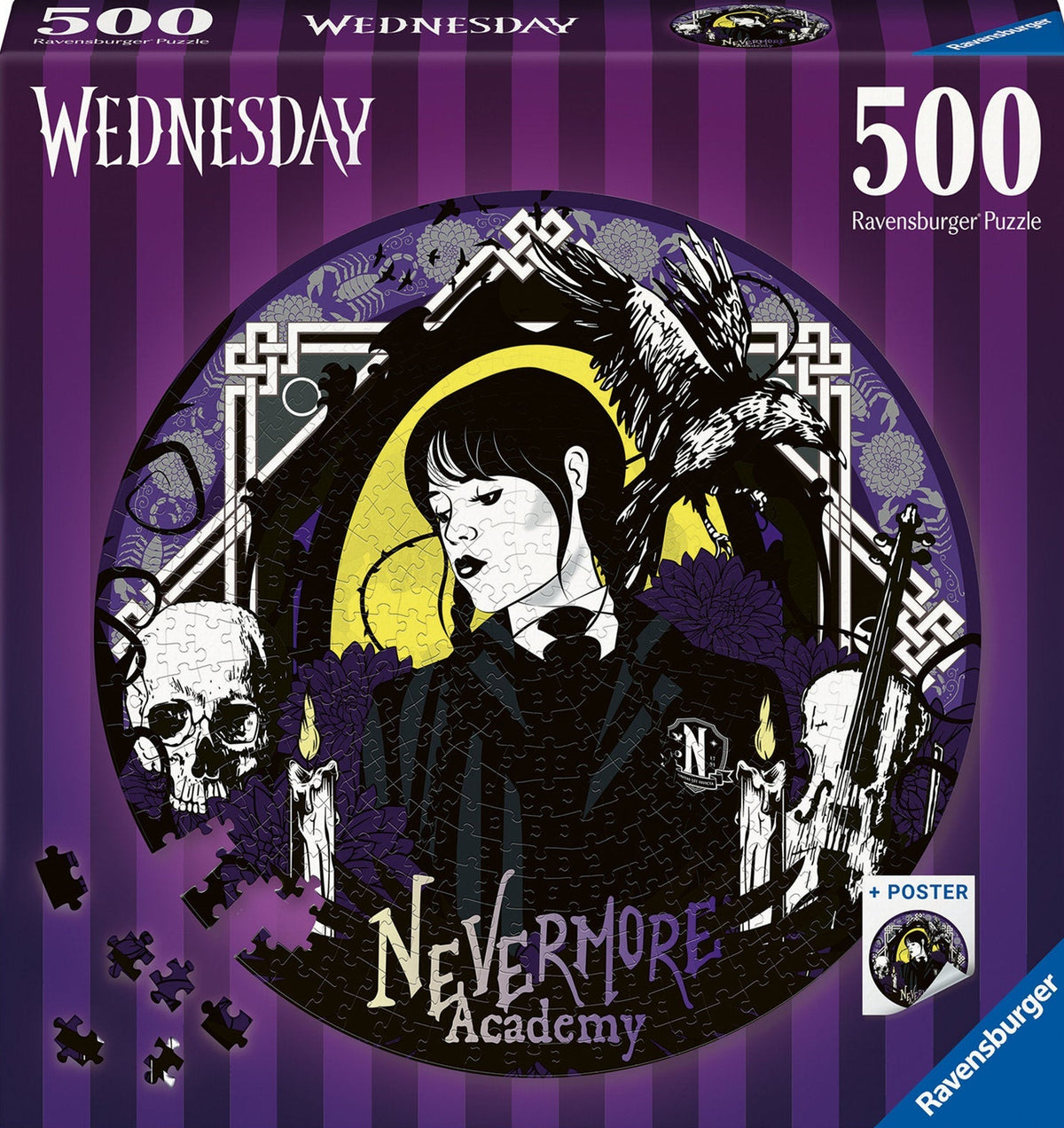 Ravensburger: Wednesday: Nevermore Puzzle 500 Pieces