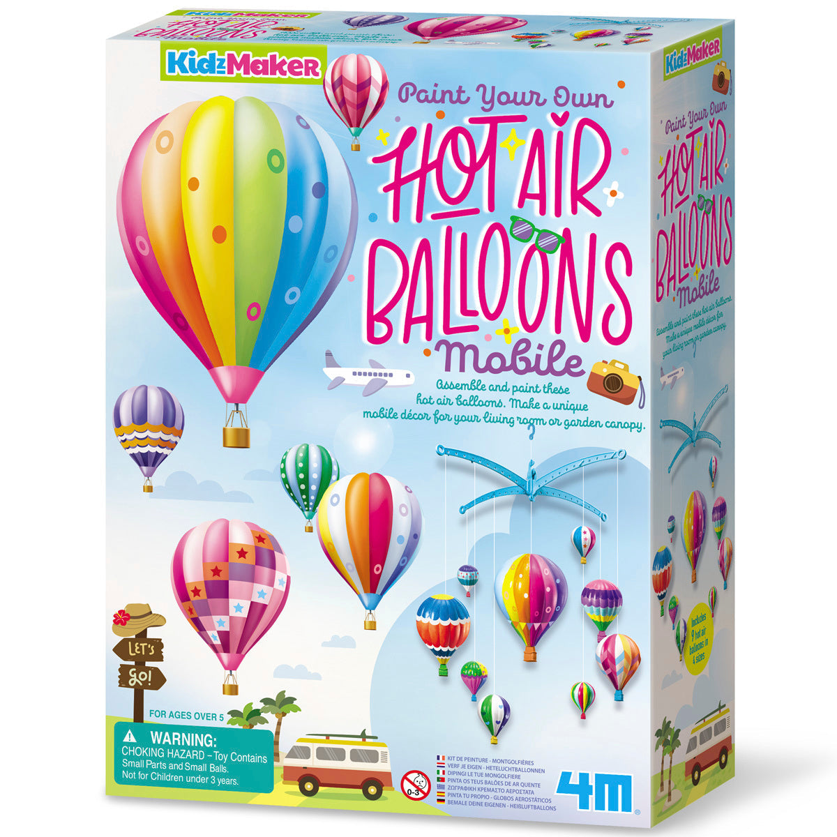 4M: KidzMaker Paint Your Own Hot Air Balloons Mobile