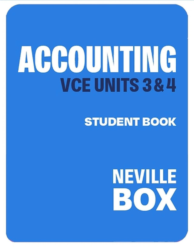VCE Accounting Units 3&4 7e Student Book + Digital