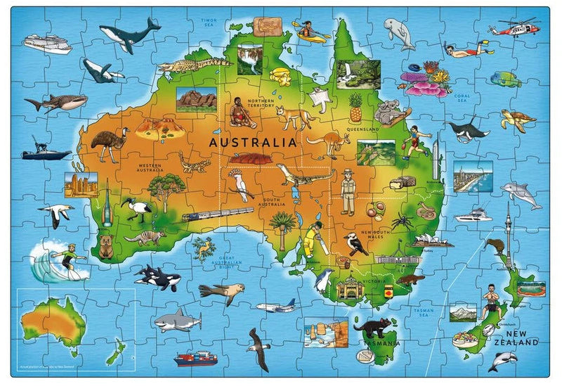Orchard Toys: Map of Australia & New Zealand Puzzle - 150 Pieces