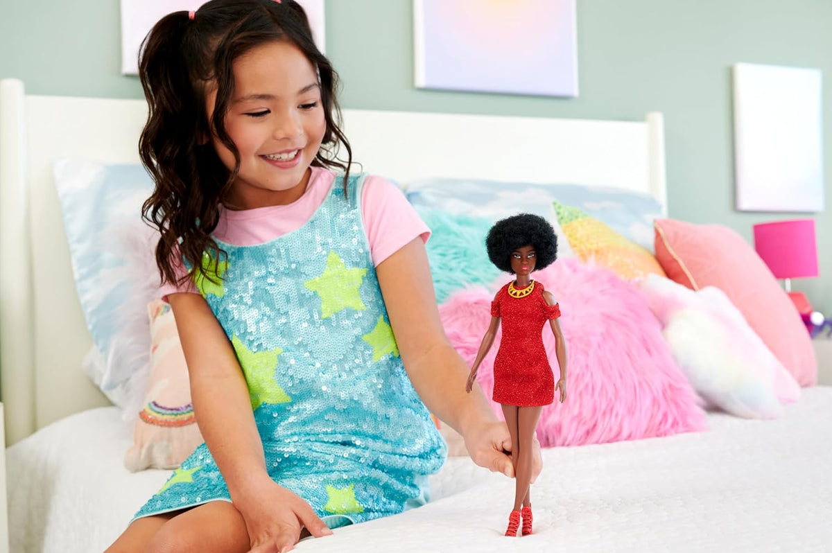 Barbie: Fashion Doll - Red Sparkly Dress