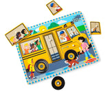Melissa & Doug: The Wheels on the Bus Song Puzzle - 6 Pieces