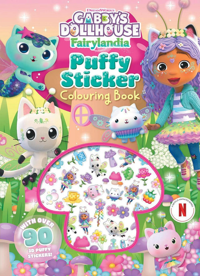 Gabby's Dollhouse Fairylandia: Puffy Sticker Colouring Book (DreamWorks)