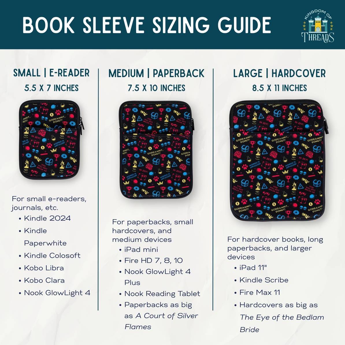 Kingdom of Threads: Pride Dragons Book Sleeve (Large)