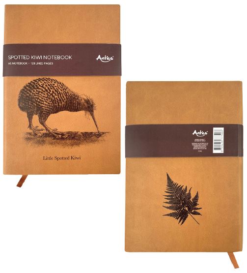 Spotted Kiwi A5 Notebook - Tan Leather look