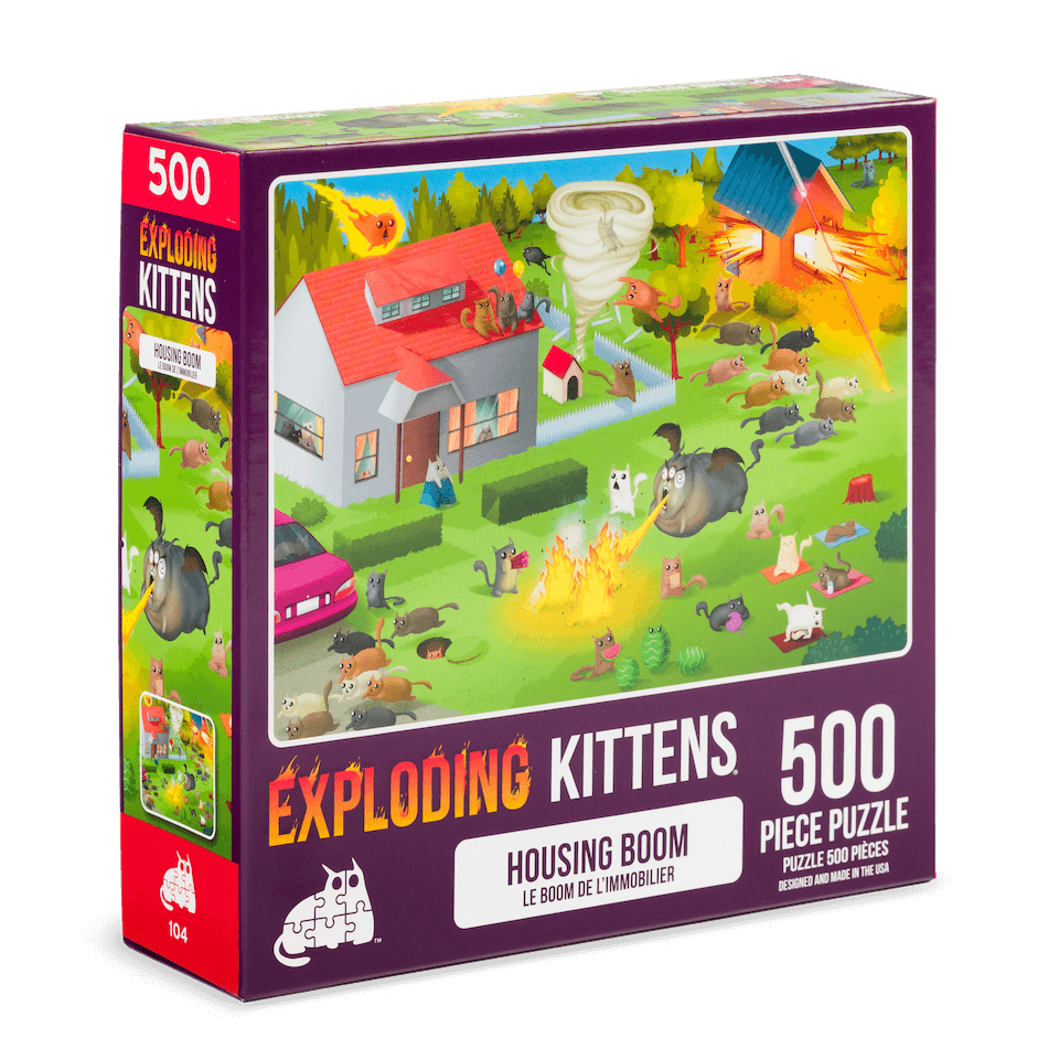 Exploding Kittens Puzzle Housing Boom 1,000 pieces