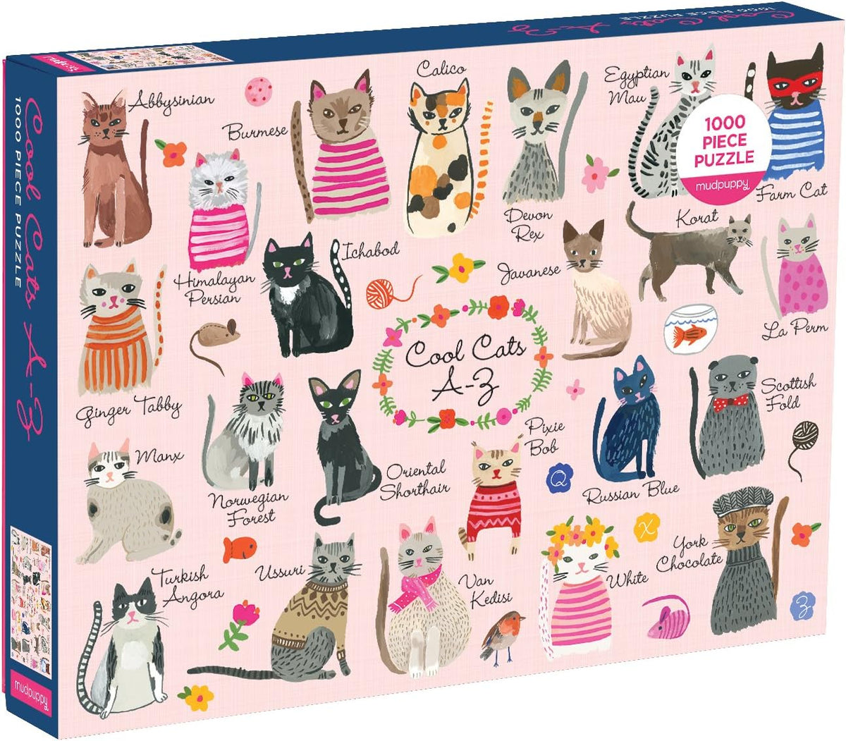 Mudpuppy Cool Cats Jigsaw Puzzle - 1000 Piece