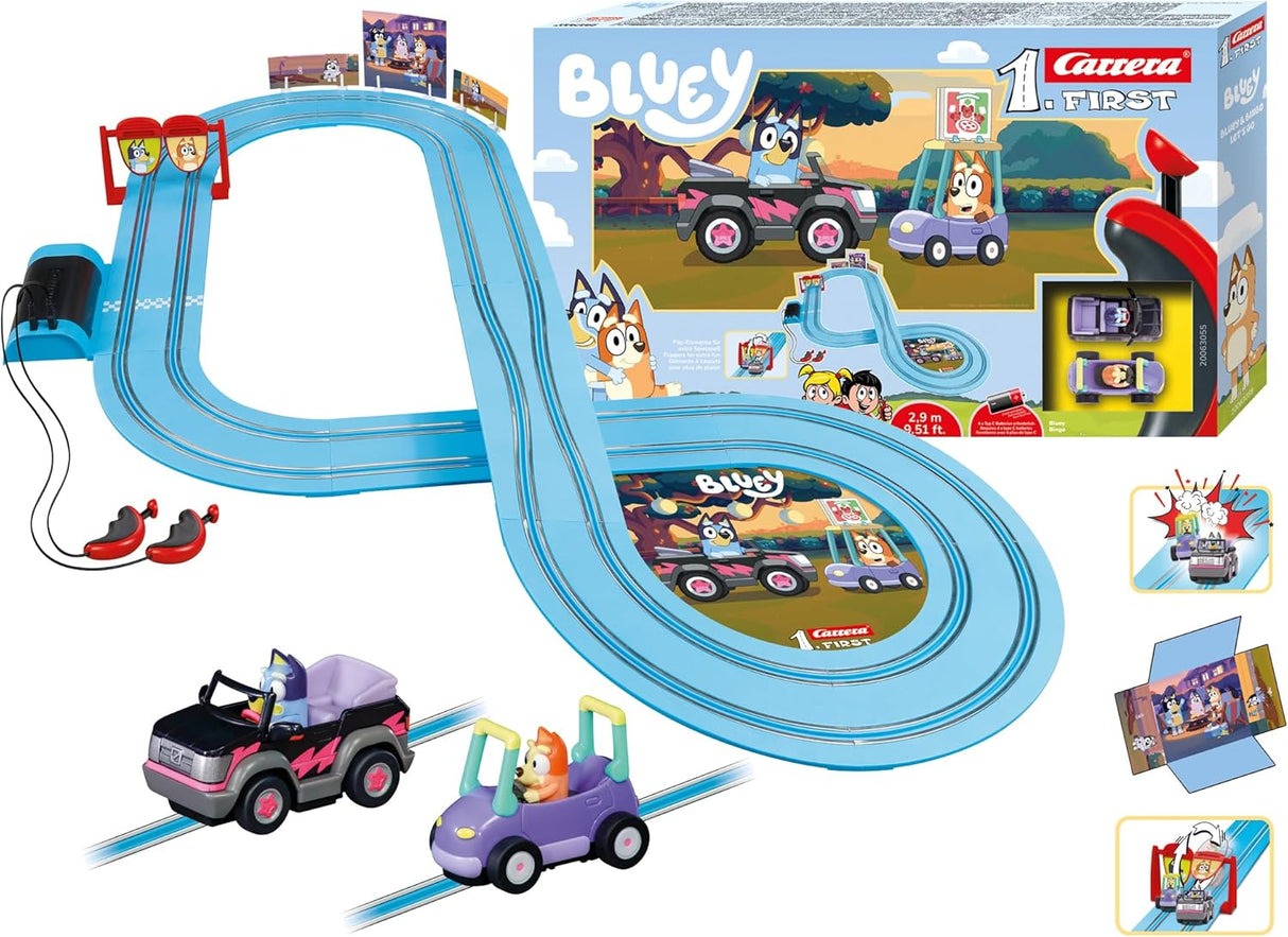Carrera First Bluey & Bingo - Lets Go! Slot Car Set