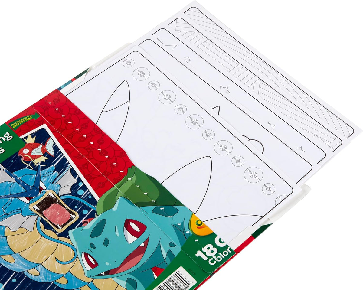 Crayola Giant Coloring Pages Foldalope Pokemon 18 Pages