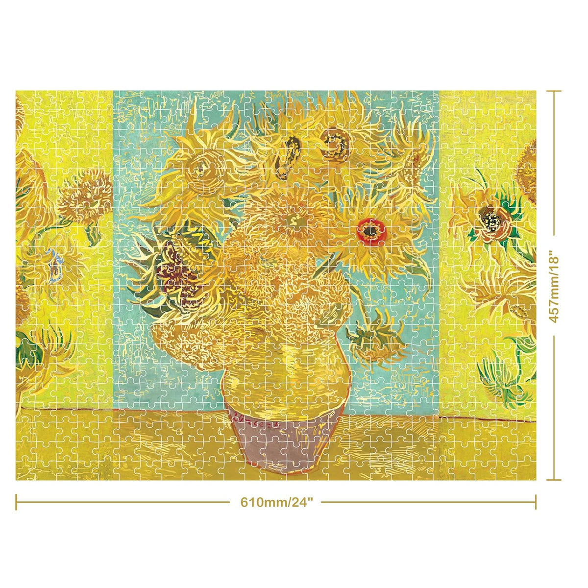 Mindbogglers Gold 500pc Jigsaw Puzzle - Van Gogh Sunflowers