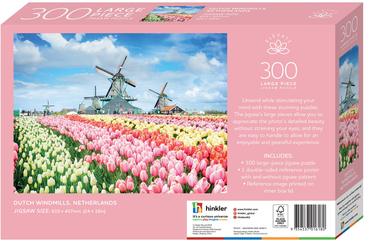 Hinkler: Elevate 300 Piece Puzzle - Windmills Holand