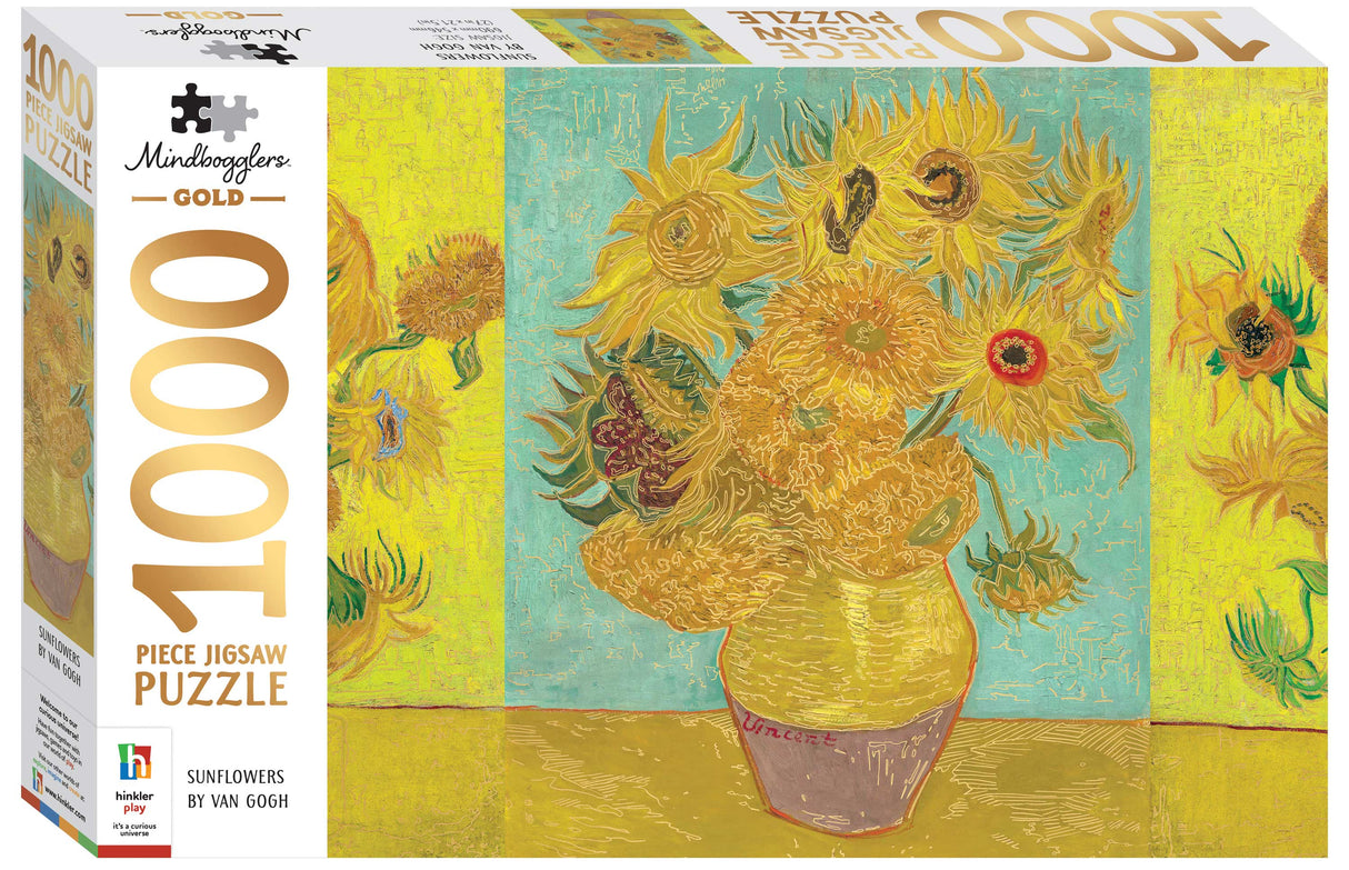Mindbogglers Gold 1000pc Jigsaw Puzzle - Van Gogh Sunflowers