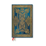2027 Blue Luxe (Luxe Design) Maxi 12-Month Hardcover Dayplanner (Elastic Band Closure) Horizontal