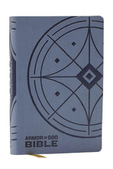 NKJV Armor of God Bible, Blue/Gray Leathersoft (Children’s Bible, Red Letter, Comfort Print, Holy Bible): New King James Version
