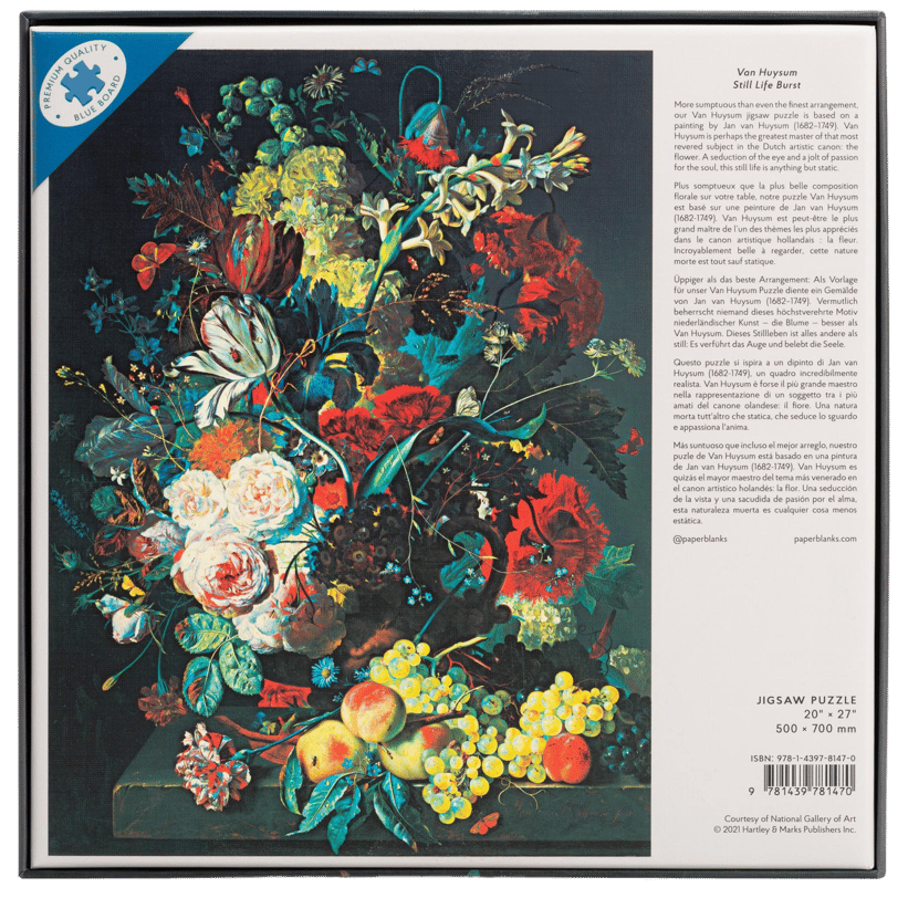 Van Huysum Still Life Burst Jigsaw Puzzle - 1000 Piece
