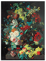 Van Huysum Still Life Burst Jigsaw Puzzle - 1000 Piece