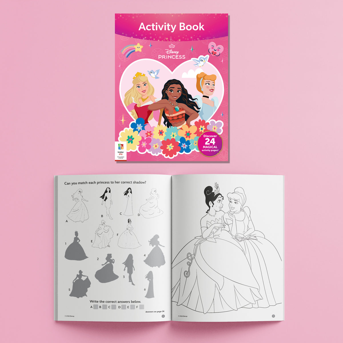 Hinkler: Disney Princess Shiny Shaped Puzzle with Book