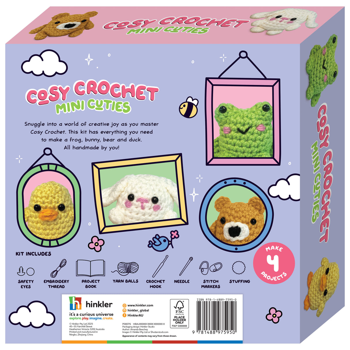 Craft Maker Cosy Crochet Mini Cuties Kit