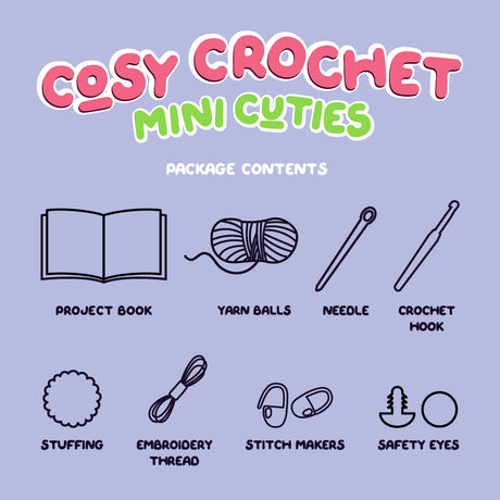 Craft Maker Cosy Crochet Mini Cuties Kit