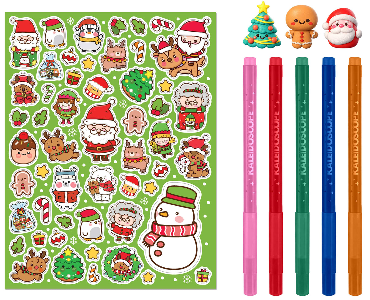Hinkler:  Colouring Kit - Kawaii Christmas