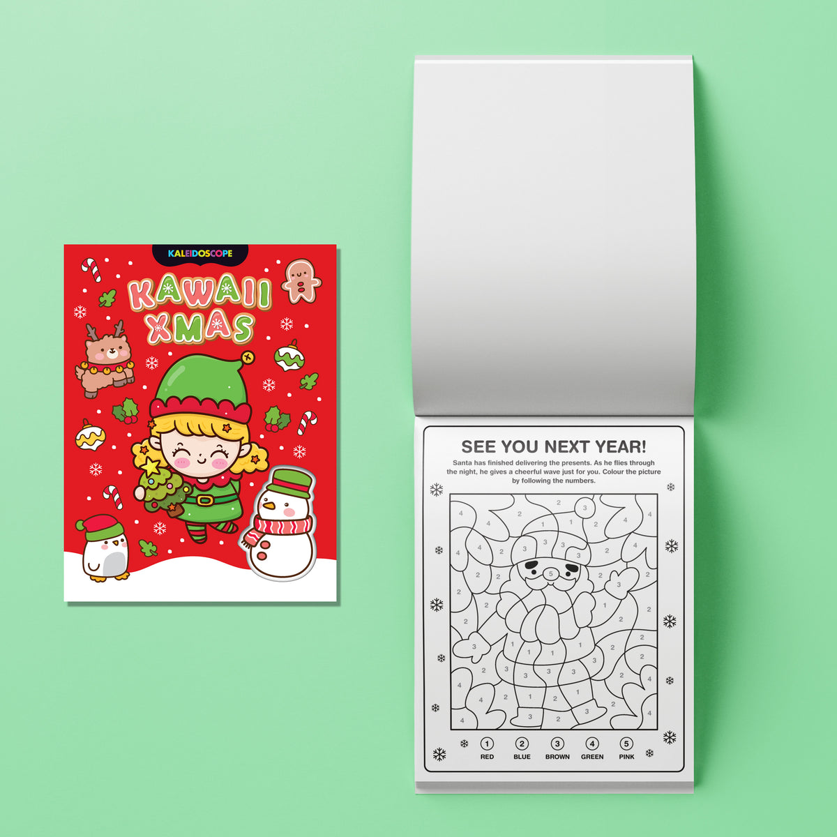 Hinkler:  Colouring Kit - Kawaii Christmas