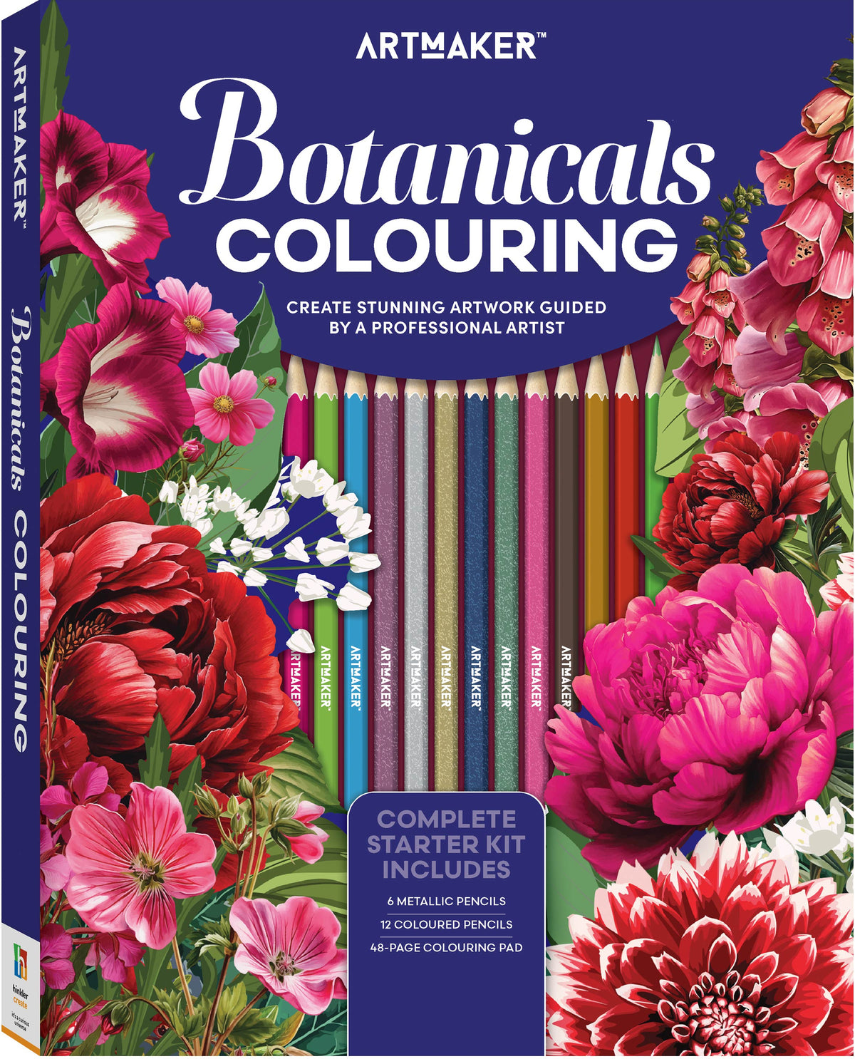 Hinkler: Art Maker - Studio Botanicals Colouring Kit