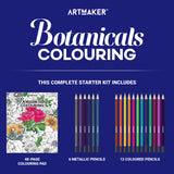 Hinkler: Art Maker - Studio Botanicals Colouring Kit